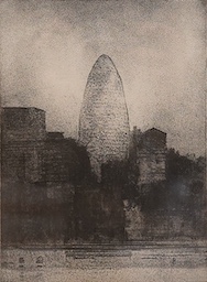 Jason Hicklin (b.1966), etching, ‘30 St. Mary Axe’, limited edition 27/30, signed and dated '05 in pencil, 19 x 13cm. Condition - good